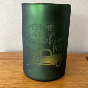 Green Glass Candle Holder NWT